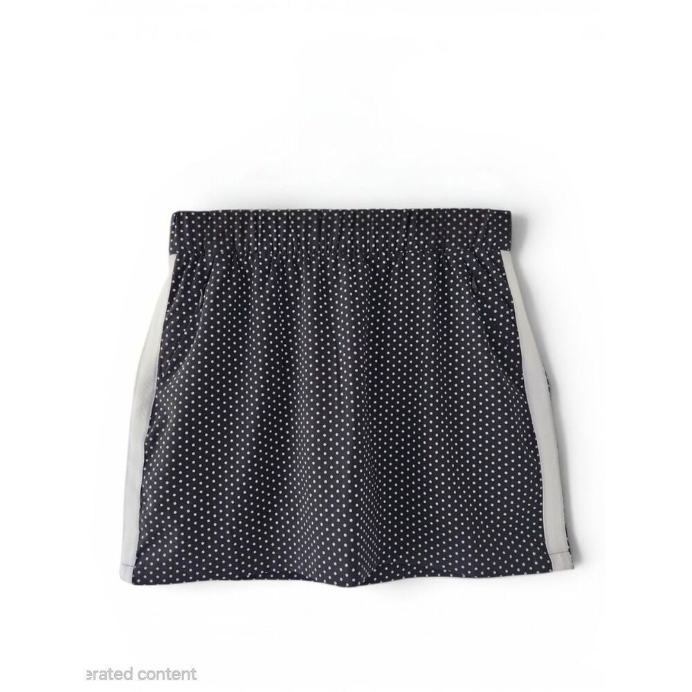 T By Talbots Skort Lightweight Stretch Dot Woven Black White Polka Dot Size M/P